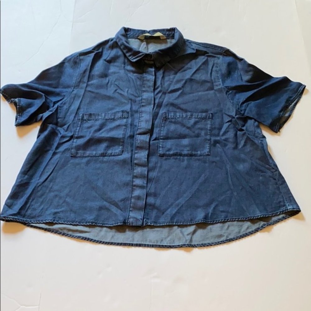 Zara Denim crop top - Picture 2 of 9